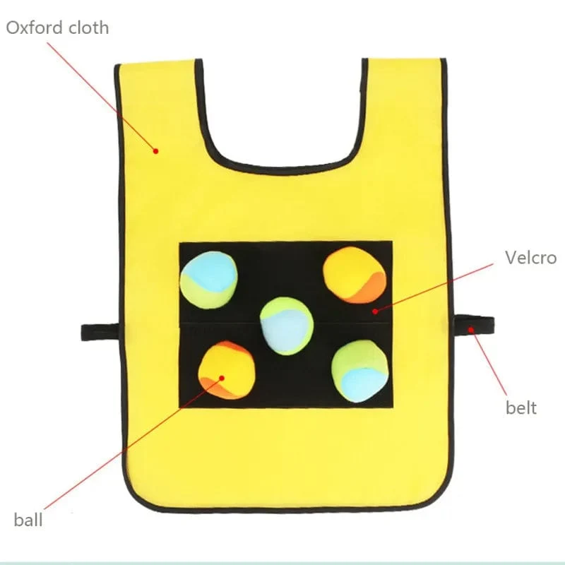 Outdoor Sport Spiel Requisiten Weste Klebrige Jersey Weste Spielweste Weste Mit Sticky Ball Werfen Spielzeug Für Kinder Kinder Sport Spielzeug