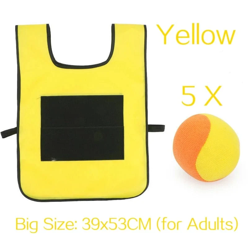 Outdoor Sport Spiel Requisiten Weste Klebrige Jersey Weste Spielweste Weste Mit Sticky Ball Werfen Spielzeug Für Kinder Kinder Sport Spielzeug