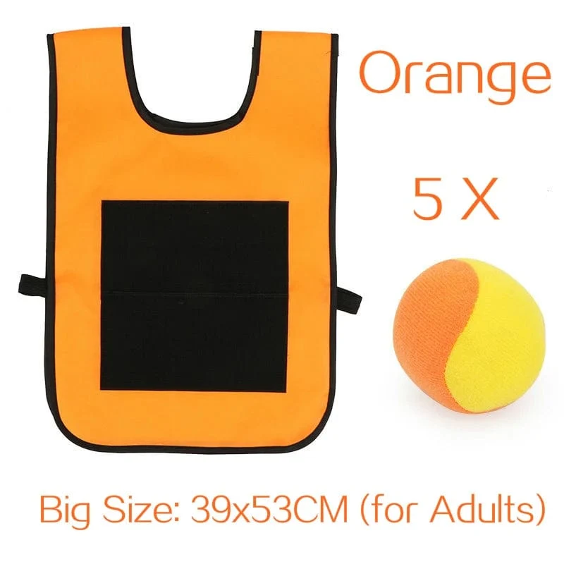 Outdoor Sport Spiel Requisiten Weste Klebrige Jersey Weste Spielweste Weste Mit Sticky Ball Werfen Spielzeug Für Kinder Kinder Sport Spielzeug