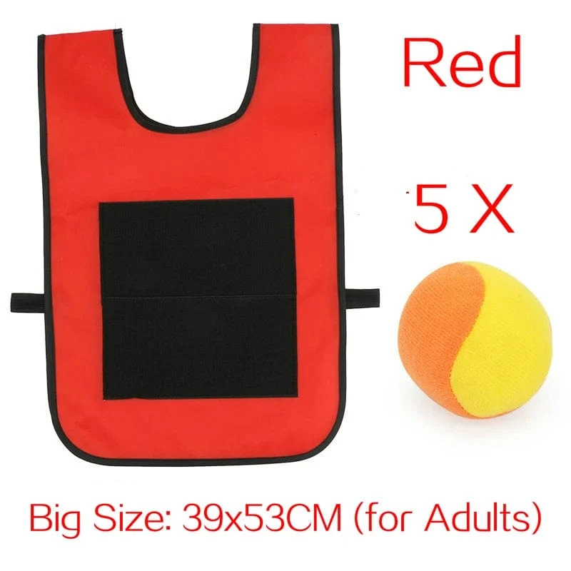 Outdoor Sport Spiel Requisiten Weste Klebrige Jersey Weste Spielweste Weste Mit Sticky Ball Werfen Spielzeug Für Kinder Kinder Sport Spielzeug