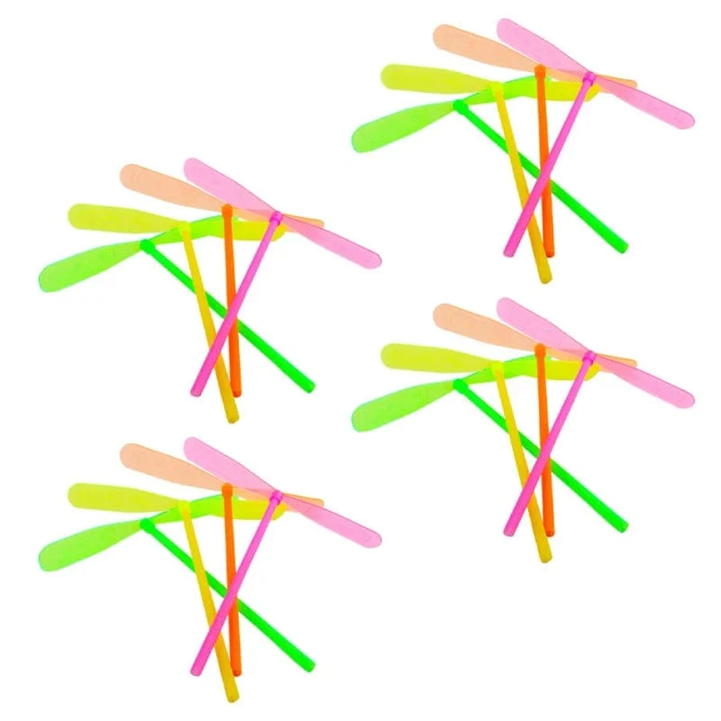 Kunststoff Bambus Libelle Form Hand Push Fliegen Propeller Outdoor Sport Spiel Kinder Spielzeug Geschenk Rotierenden Fliegenden Pfeil Outdoor Spiele