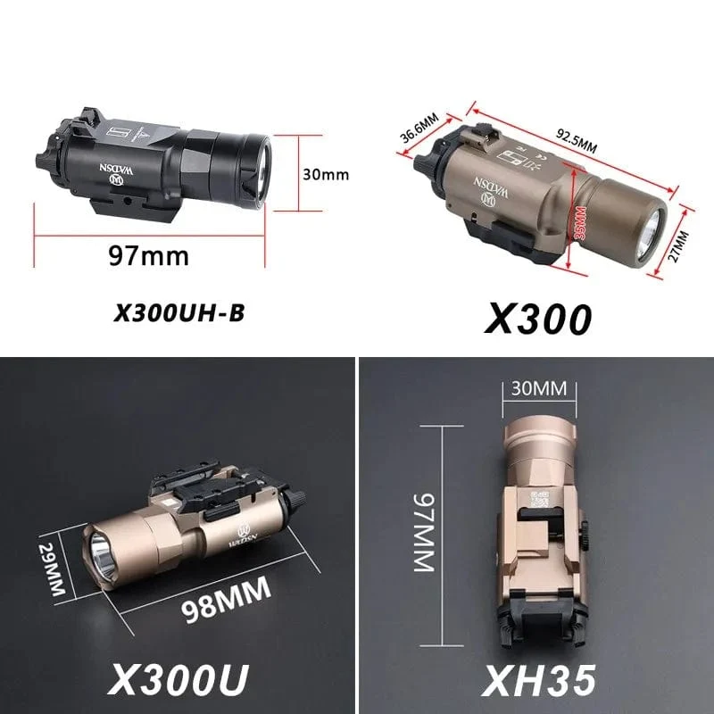 WADSN Metall Taktische X300U X300 Ultra XH35 X300UH-B Pistole Licht Jagd Scout Strobe Taschenlampe Zubehör Fit 20mm Schiene