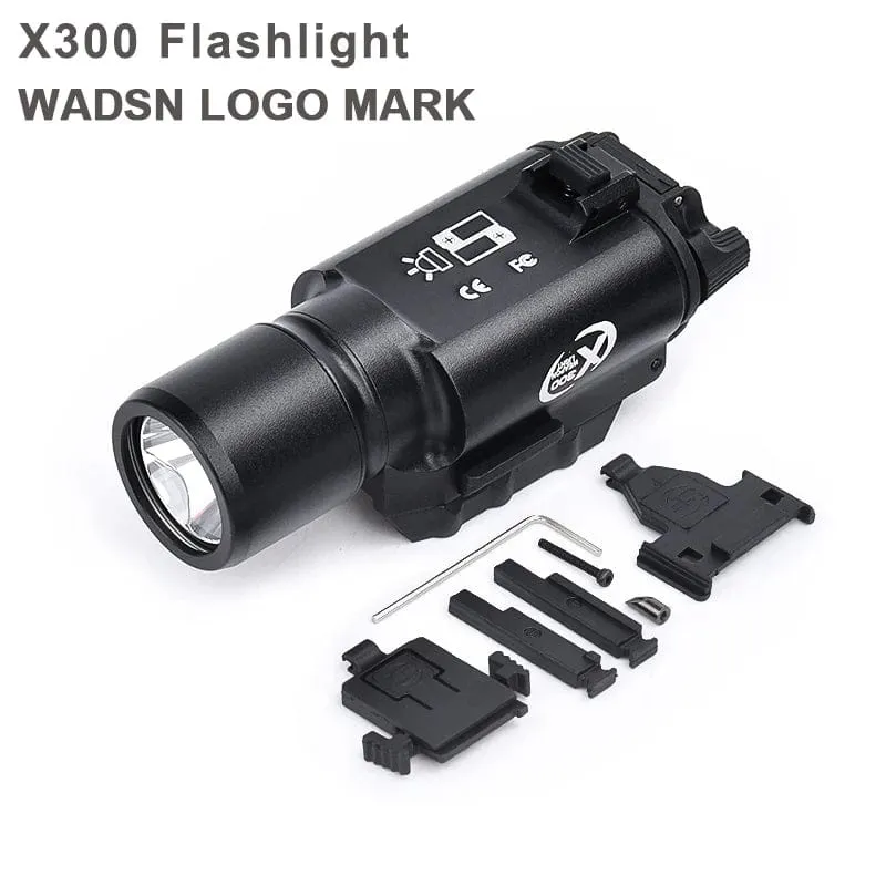 WADSN Metall Taktische X300U X300 Ultra XH35 X300UH-B Pistole Licht Jagd Scout Strobe Taschenlampe Zubehör Fit 20mm Schiene