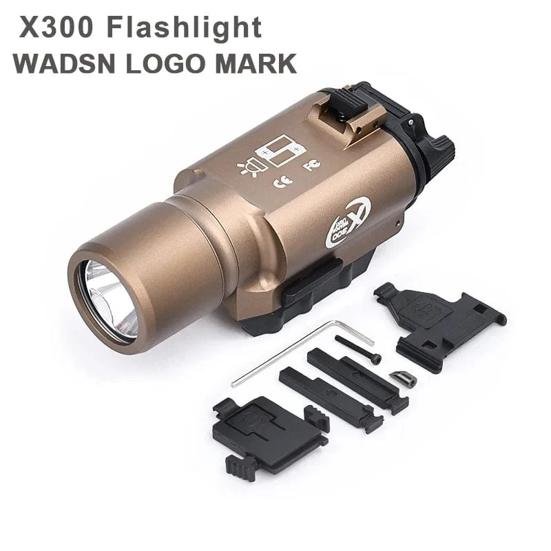 WADSN Metall Taktische X300U X300 Ultra XH35 X300UH-B Pistole Licht Jagd Scout Strobe Taschenlampe Zubehör Fit 20mm Schiene