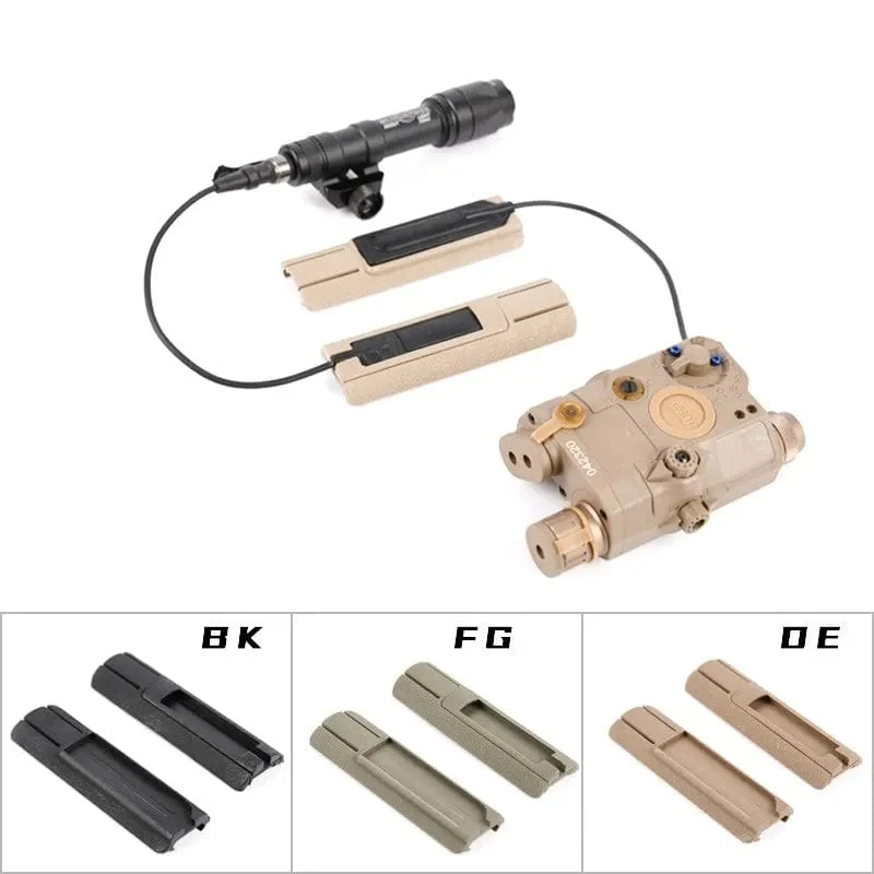 M300 M600 Taschenlampe PEQ Taktischer Fernschalter-Montageschlitz Scout Lichtdruckschalter Pad Airsoft-Zubehör Passend für 20-mm-Schiene