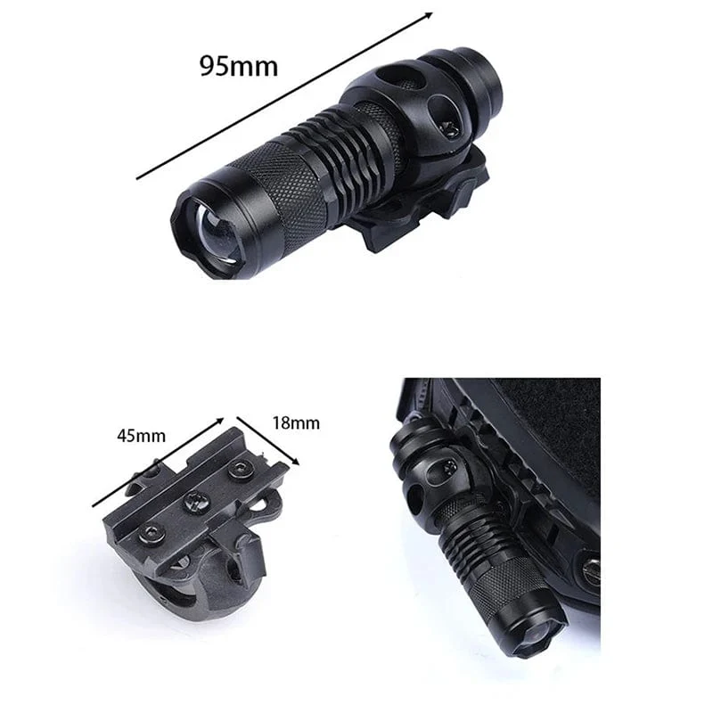 Taktische militärische schnelle Helmleuchte WADSN Taktische Taschenlampe AIrsoft Strobe Constant Moment Helmlampe mit weißem Scout-Licht