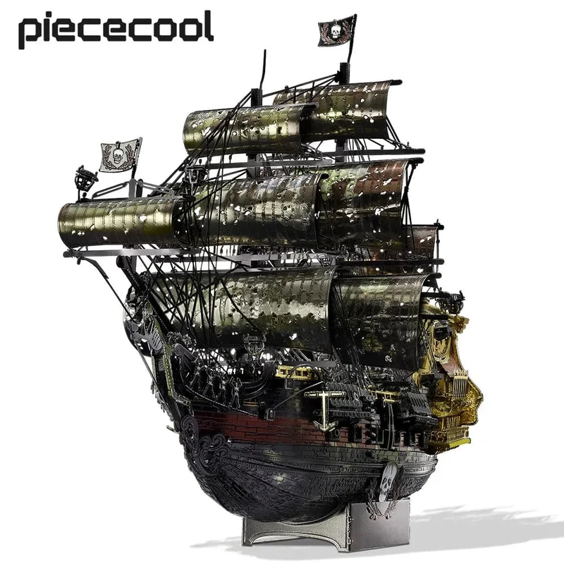 Piececool 3D-Metallpuzzle „Die Rache der Königin Anne“, Piratenschiff, DIY-Modellbausätze, Spielzeug für Jugendliche, Denksportaufgabe