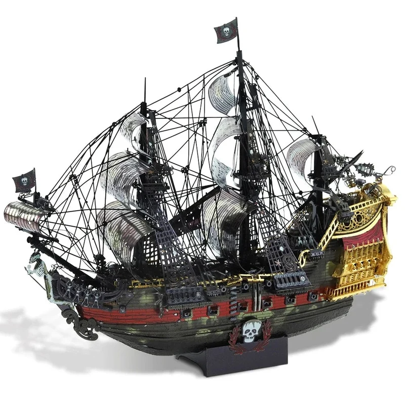 Piececool 3D-Metallpuzzle „Die Rache der Königin Anne“, Piratenschiff, DIY-Modellbausätze, Spielzeug für Jugendliche, Denksportaufgabe