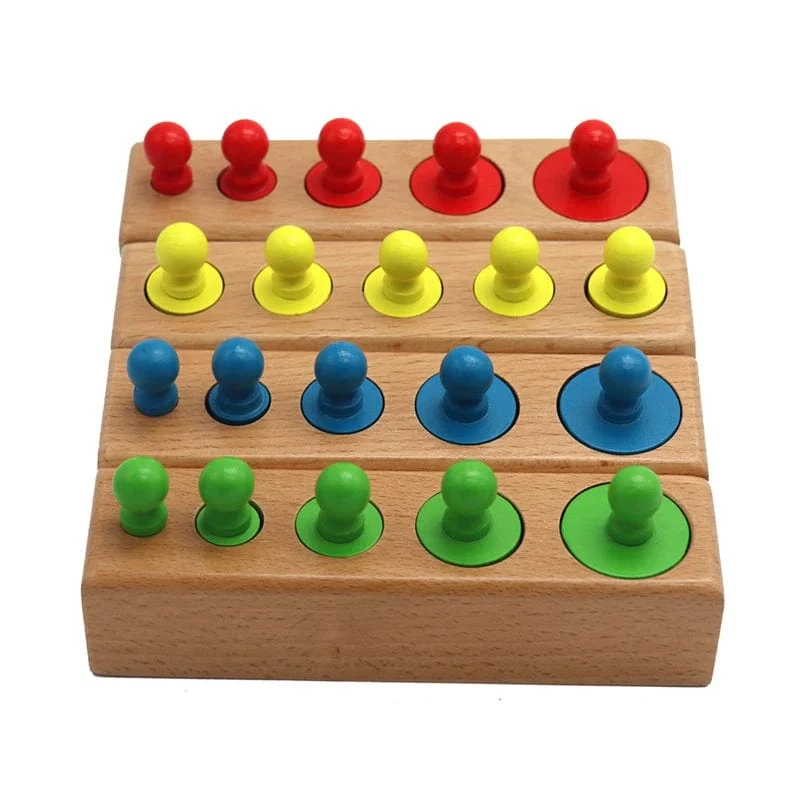 Montessori Zylinder Sockel Puzzles Spielzeug Baby Entwicklung Praxis Und SinneVorschule Pädagogisches Holz Spielzeug Für Kinder