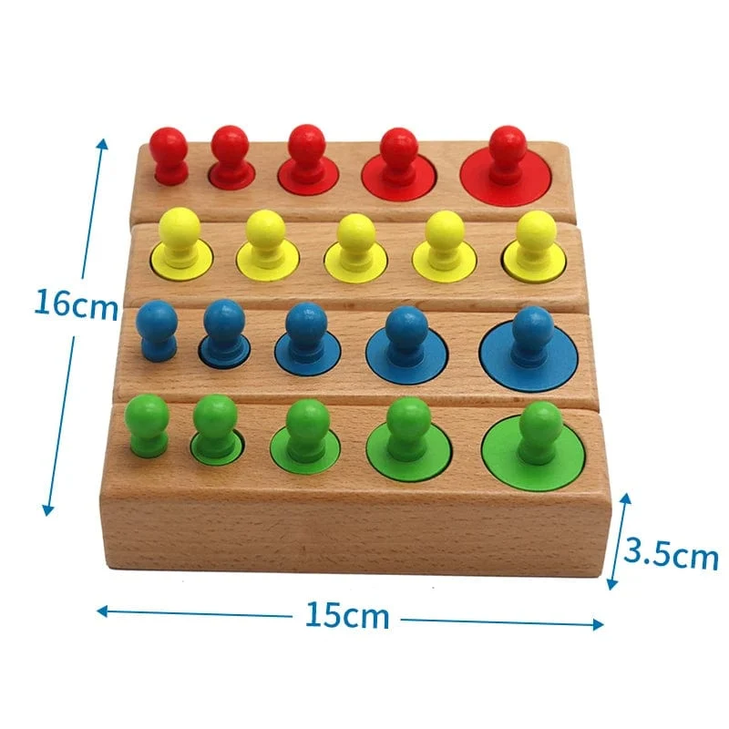 Montessori Zylinder Sockel Puzzles Spielzeug Baby Entwicklung Praxis Und SinneVorschule Pädagogisches Holz Spielzeug Für Kinder