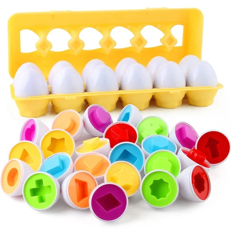 Montessori Lernen Bildungs ​​Mathe Spielzeug Baby Entwicklung Spielzeug Form Spiel Puzzles Eier Spiel Sensorischen Spielzeug Für Kinder 3 4 5 jahre