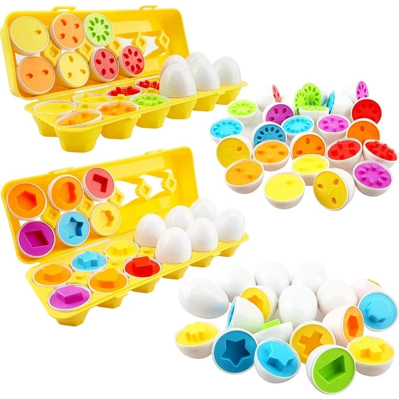 Montessori Lernen Bildungs ​​Mathe Spielzeug Baby Entwicklung Spielzeug Form Spiel Puzzles Eier Spiel Sensorischen Spielzeug Für Kinder 3 4 5 jahre