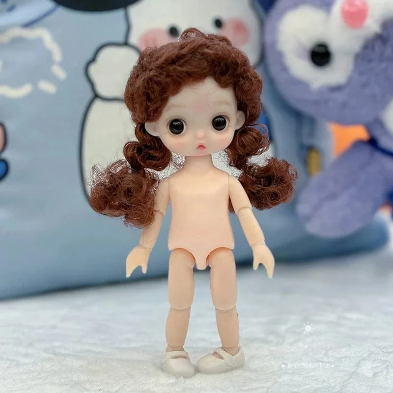 Neue 16 cm Nette Puppe Kopf 1/8 Bjd Multi Gelenke Beweglichen Körper Zubehör 3D Augen Baby Prinzessin Kopf