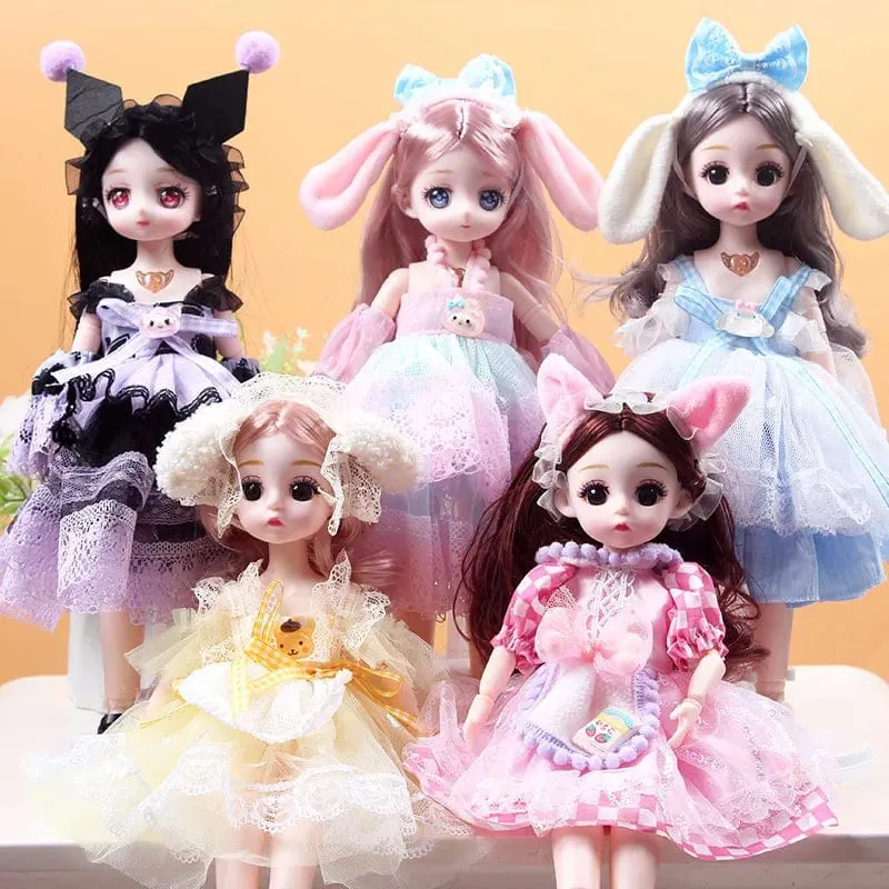 30 cm Neue 1/6 Mädchen Prinzessin Puppe Set 23 Gelenke Bewegliche 30 cm Bjd Puppe mit Kleidung Prinzessin Kleid puppen Mädchen Geburtstag Geschenk Spielzeug