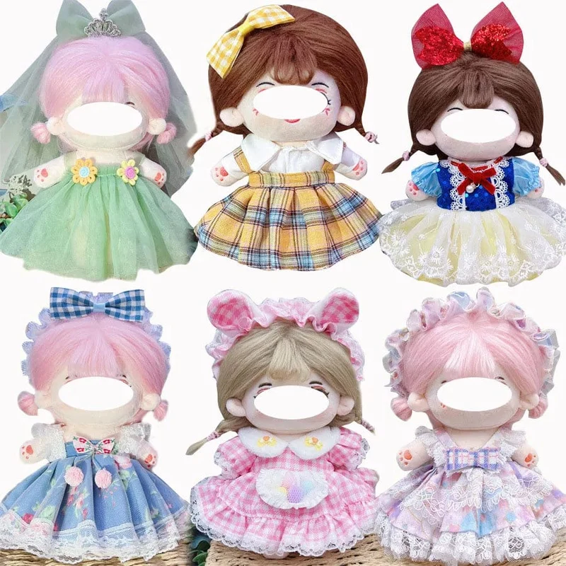 Süße Dres Jk Uniform Kleidung für 20cm Baumwolle Plüsch Lolita Dress Up Kleidung Rock Mode Casual Anzug Socken Mädchen Spielzeug Zubehör