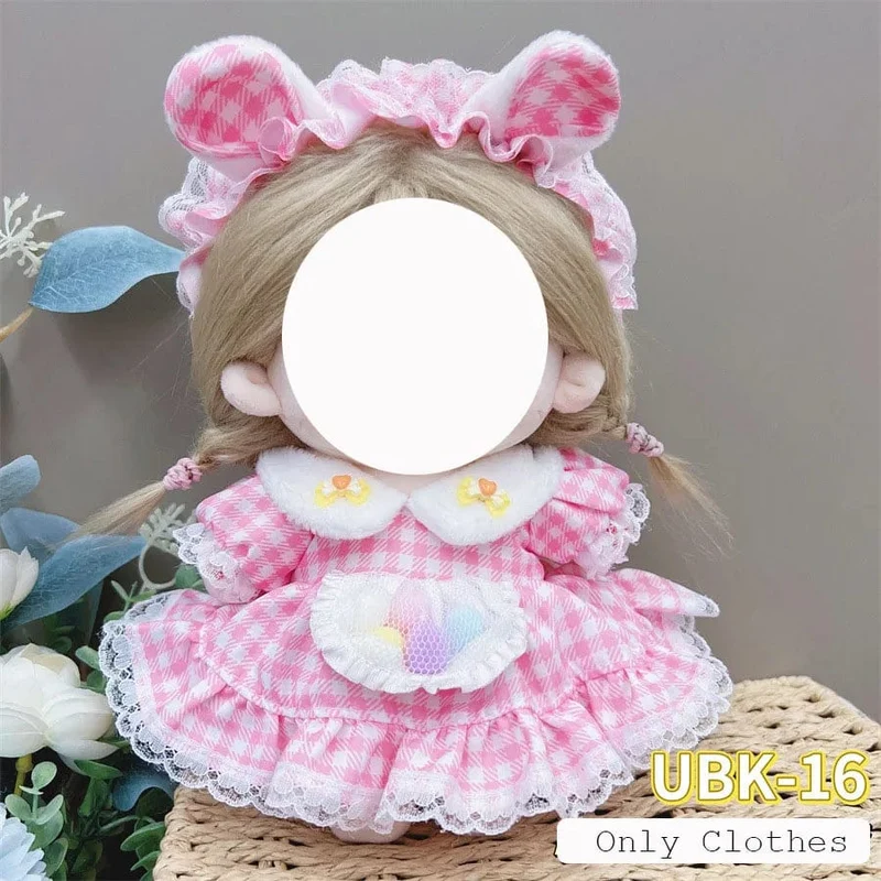 Süße Dres Jk Uniform Kleidung für 20cm Baumwolle Plüsch Lolita Dress Up Kleidung Rock Mode Casual Anzug Socken Mädchen Spielzeug Zubehör