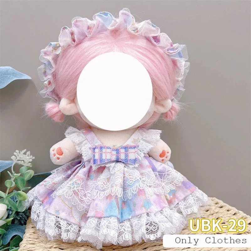 Süße Dres Jk Uniform Kleidung für 20cm Baumwolle Plüsch Lolita Dress Up Kleidung Rock Mode Casual Anzug Socken Mädchen Spielzeug Zubehör