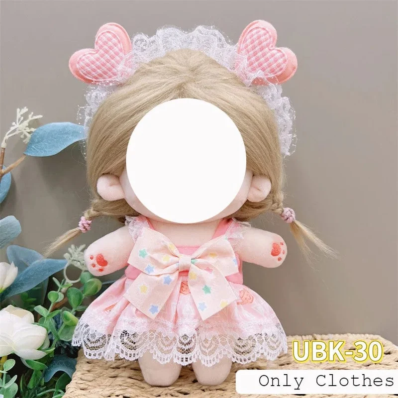 Süße Dres Jk Uniform Kleidung für 20cm Baumwolle Plüsch Lolita Dress Up Kleidung Rock Mode Casual Anzug Socken Mädchen Spielzeug Zubehör