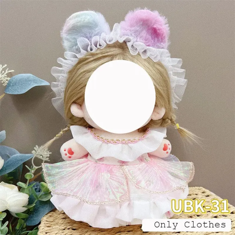 Süße Dres Jk Uniform Kleidung für 20cm Baumwolle Plüsch Lolita Dress Up Kleidung Rock Mode Casual Anzug Socken Mädchen Spielzeug Zubehör