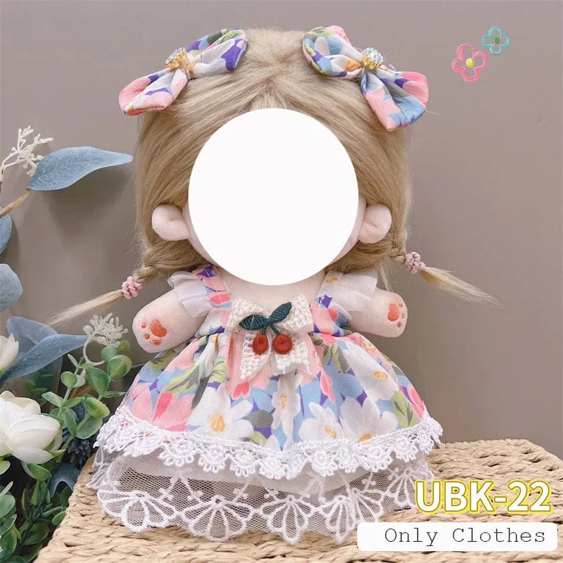 Süße Dres Jk Uniform Kleidung für 20cm Baumwolle Plüsch Lolita Dress Up Kleidung Rock Mode Casual Anzug Socken Mädchen Spielzeug Zubehör