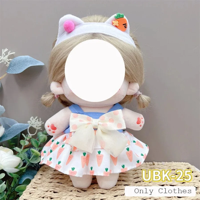 Süße Dres Jk Uniform Kleidung für 20cm Baumwolle Plüsch Lolita Dress Up Kleidung Rock Mode Casual Anzug Socken Mädchen Spielzeug Zubehör
