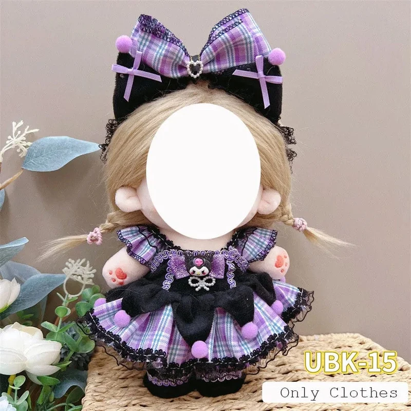 Süße Dres Jk Uniform Kleidung für 20cm Baumwolle Plüsch Lolita Dress Up Kleidung Rock Mode Casual Anzug Socken Mädchen Spielzeug Zubehör
