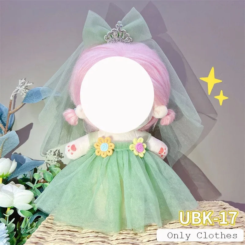 Süße Dres Jk Uniform Kleidung für 20cm Baumwolle Plüsch Lolita Dress Up Kleidung Rock Mode Casual Anzug Socken Mädchen Spielzeug Zubehör