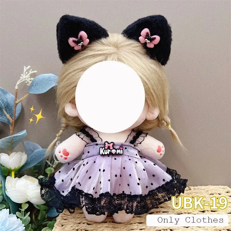Süße Dres Jk Uniform Kleidung für 20cm Baumwolle Plüsch Lolita Dress Up Kleidung Rock Mode Casual Anzug Socken Mädchen Spielzeug Zubehör