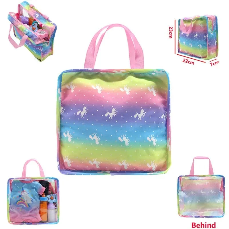 Dolls Out Going Tragetasche Schlafsack Puppenzubehör für 43 cm Baby New Born Doll 18 Zoll Doll Backpack Bag