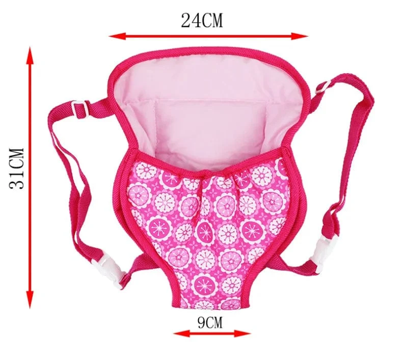 Dolls Out Going Tragetasche Schlafsack Puppenzubehör für 43 cm Baby New Born Doll 18 Zoll Doll Backpack Bag