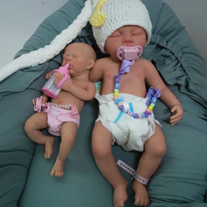 12" Micro Frühchen Ganzkörper Silikon Babypuppe Junge "Liam" & Mädchen "Nova" Lebensechte Puppe Überraschung Kinder Anti-Stress