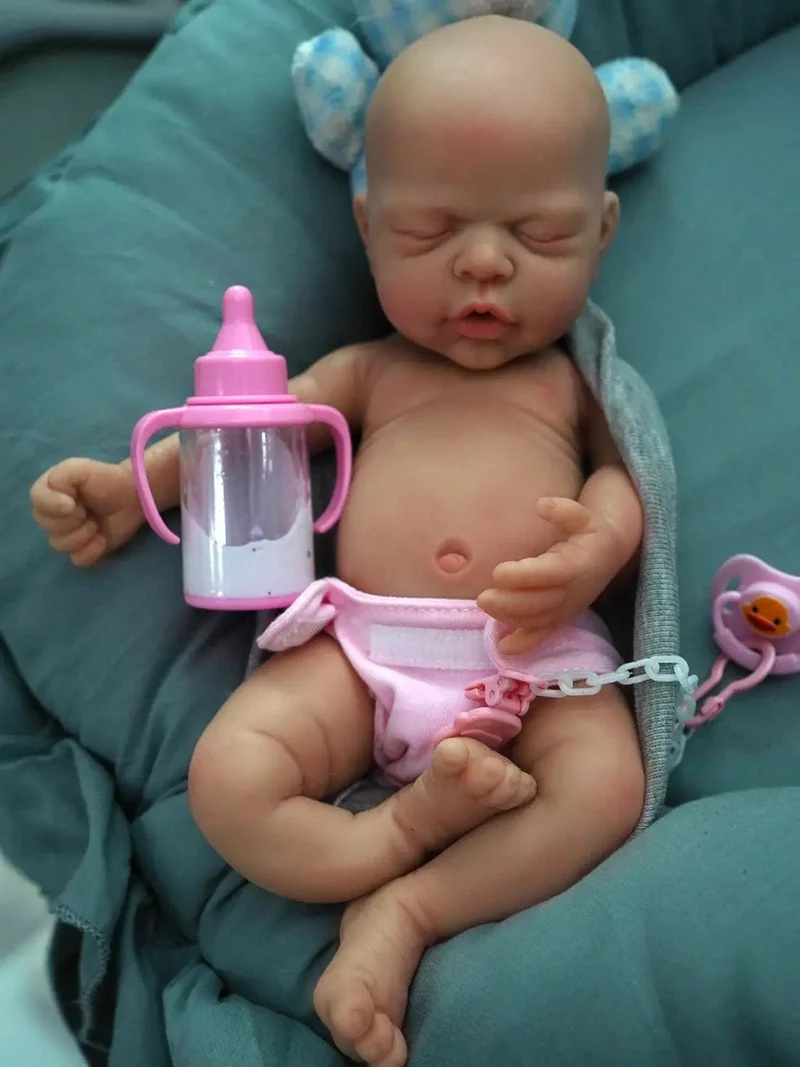 12" Micro Frühchen Ganzkörper Silikon Babypuppe Junge "Liam" & Mädchen "Nova" Lebensechte Puppe Überraschung Kinder Anti-Stress