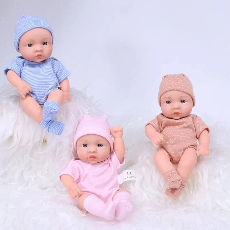 Neue Reborn-Puppen aus Silikon, 20 cm, Reborn-Babypuppe, Mini, weich und ganzkörper, Silikon, Reborn-Kleinkindpuppe, Babypuppe für Mädchen