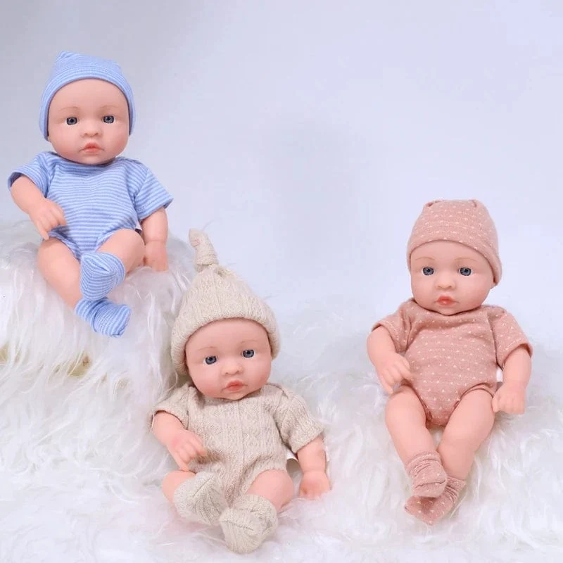 Neue Reborn-Puppen aus Silikon, 20 cm, Reborn-Babypuppe, Mini, weich und ganzkörper, Silikon, Reborn-Kleinkindpuppe, Babypuppe für Mädchen