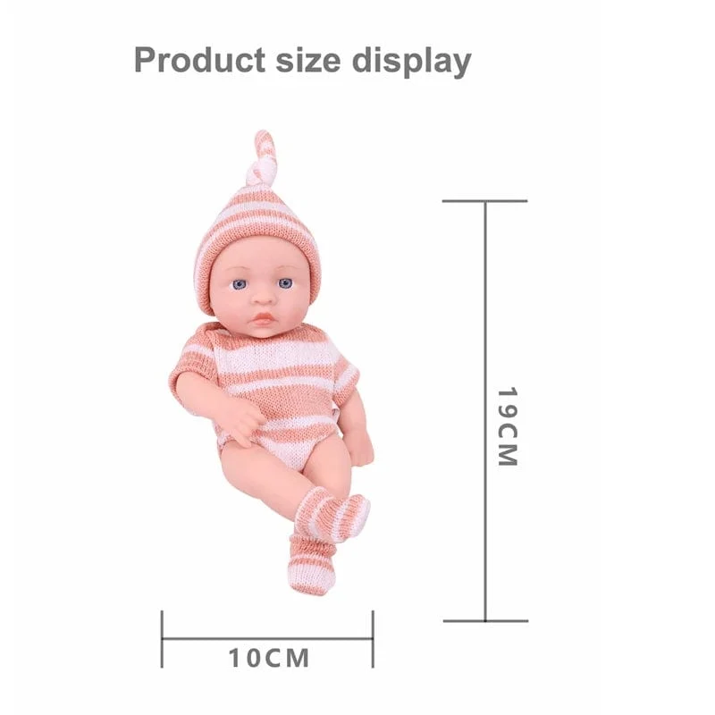 Neue Reborn-Puppen aus Silikon, 20 cm, Reborn-Babypuppe, Mini, weich und ganzkörper, Silikon, Reborn-Kleinkindpuppe, Babypuppe für Mädchen