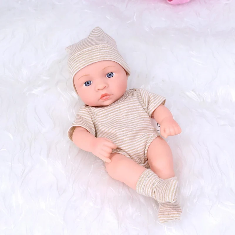 Neue Reborn-Puppen aus Silikon, 20 cm, Reborn-Babypuppe, Mini, weich und ganzkörper, Silikon, Reborn-Kleinkindpuppe, Babypuppe für Mädchen