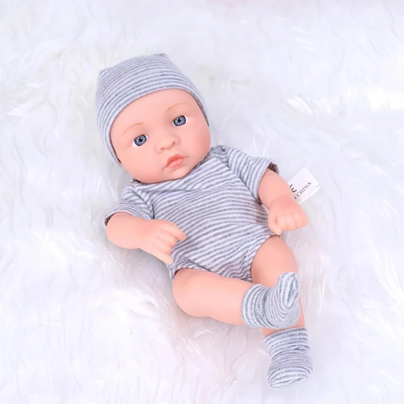 Neue Reborn-Puppen aus Silikon, 20 cm, Reborn-Babypuppe, Mini, weich und ganzkörper, Silikon, Reborn-Kleinkindpuppe, Babypuppe für Mädchen