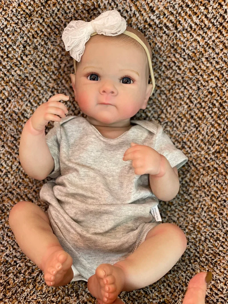 Kuschelige Bettie Bebe Mädchen Ganzkörper-Silikonpuppe 50cm Sammlerstück Lebensechte realistische Kunstpuppen muñecas