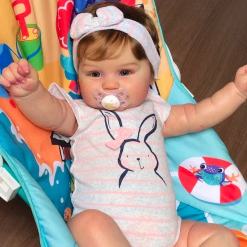 50 cm große Babypuppe Maddie Girl, handdetaillierte Malerei mit sichtbaren Adern, lebensechter 3D-Hautton, frohes Weihnachtsgeschenk