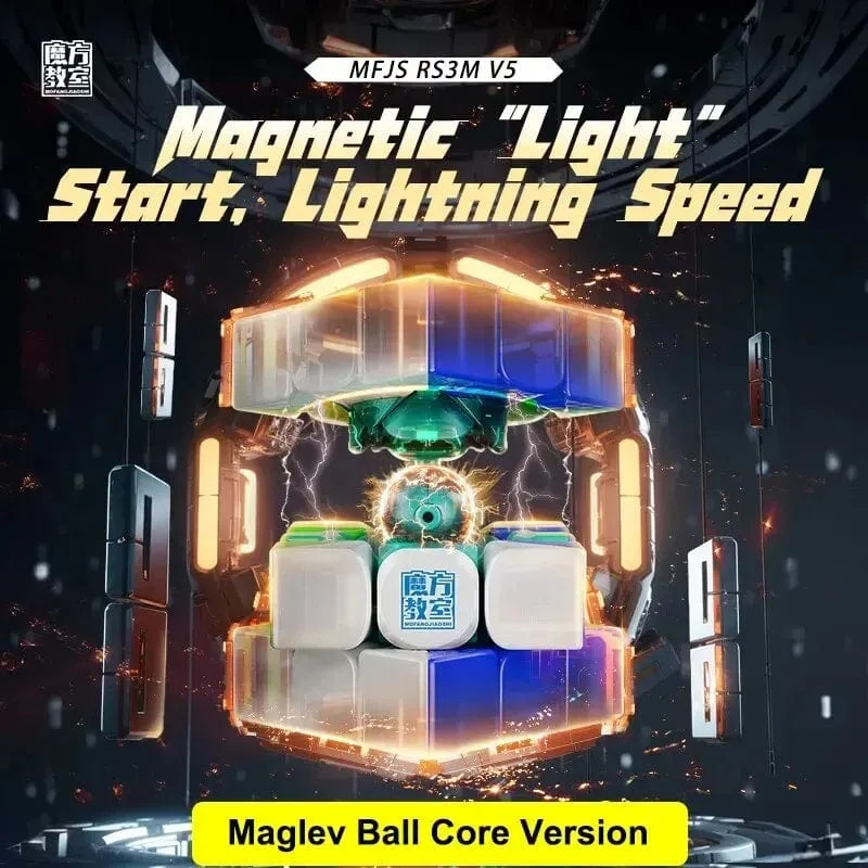 MoYu RS3M V5 3X3 Magnetischer Magic Speed ​​Cube Professionelles Zappelspielzeug RS3 M 2023 V5 Cubo Magico Puzzle