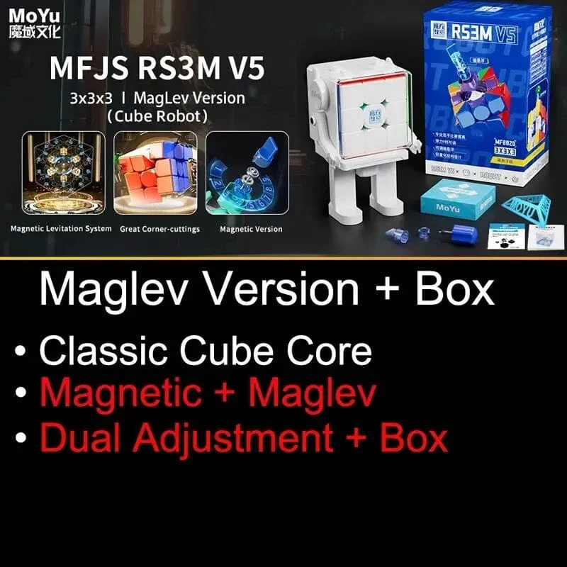 MoYu RS3M V5 3X3 Magnetischer Magic Speed ​​Cube Professionelles Zappelspielzeug RS3 M 2023 V5 Cubo Magico Puzzle