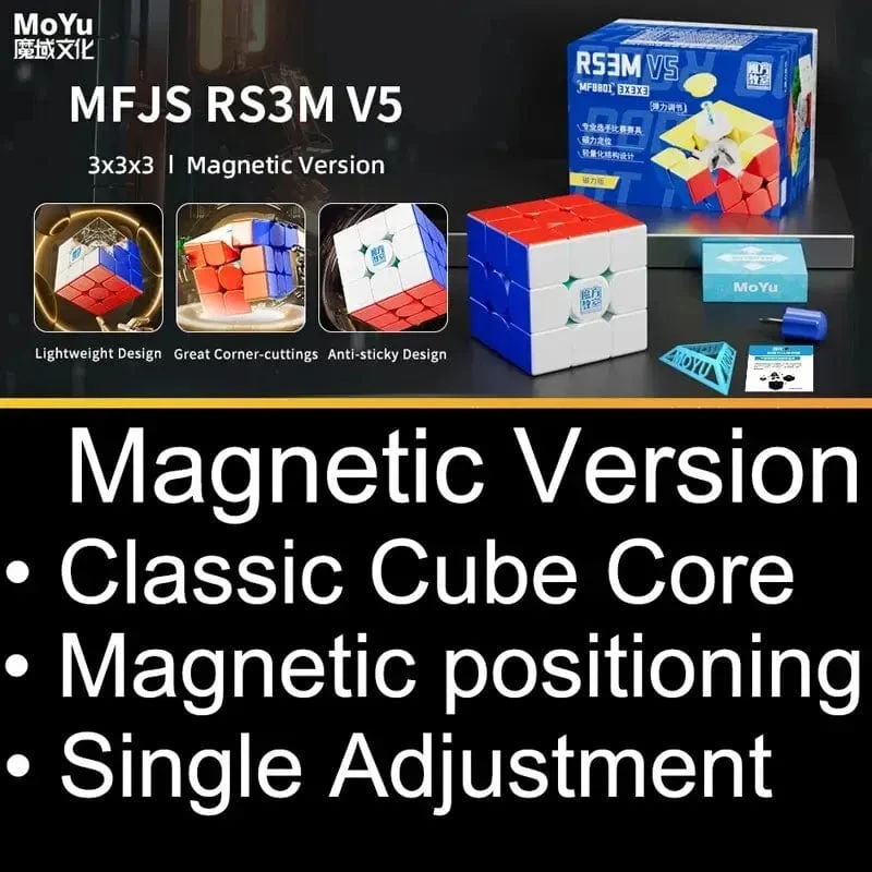 MoYu RS3M V5 3X3 Magnetischer Magic Speed ​​Cube Professionelles Zappelspielzeug RS3 M 2023 V5 Cubo Magico Puzzle