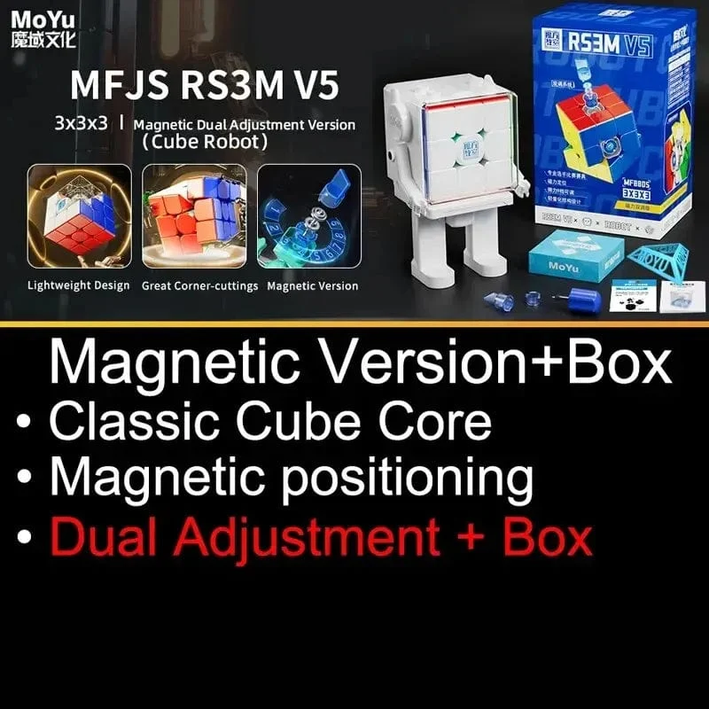 MoYu RS3M V5 3X3 Magnetischer Magic Speed ​​Cube Professionelles Zappelspielzeug RS3 M 2023 V5 Cubo Magico Puzzle