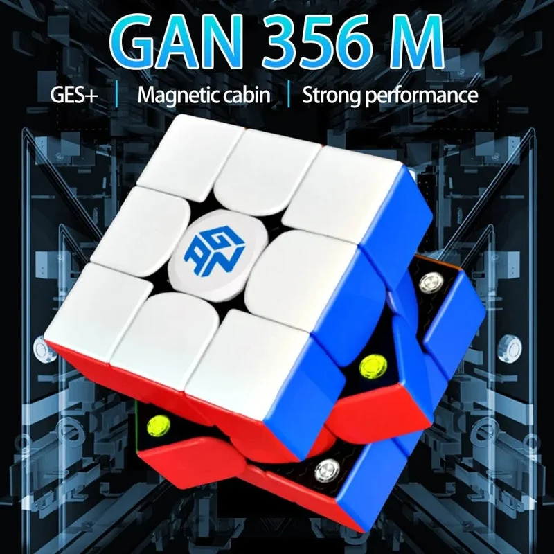 GAN 356 M 3x3x3 Magnetischer Magic Speed ​​Cube Stickerless Gan 356M Professionelles Zappelspielzeug GAN 356 M Lite Cubo Magico Puzzle