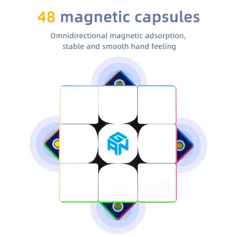GAN 356 M 3x3x3 Magnetischer Magic Speed ​​Cube Stickerless Gan 356M Professionelles Zappelspielzeug GAN 356 M Lite Cubo Magico Puzzle