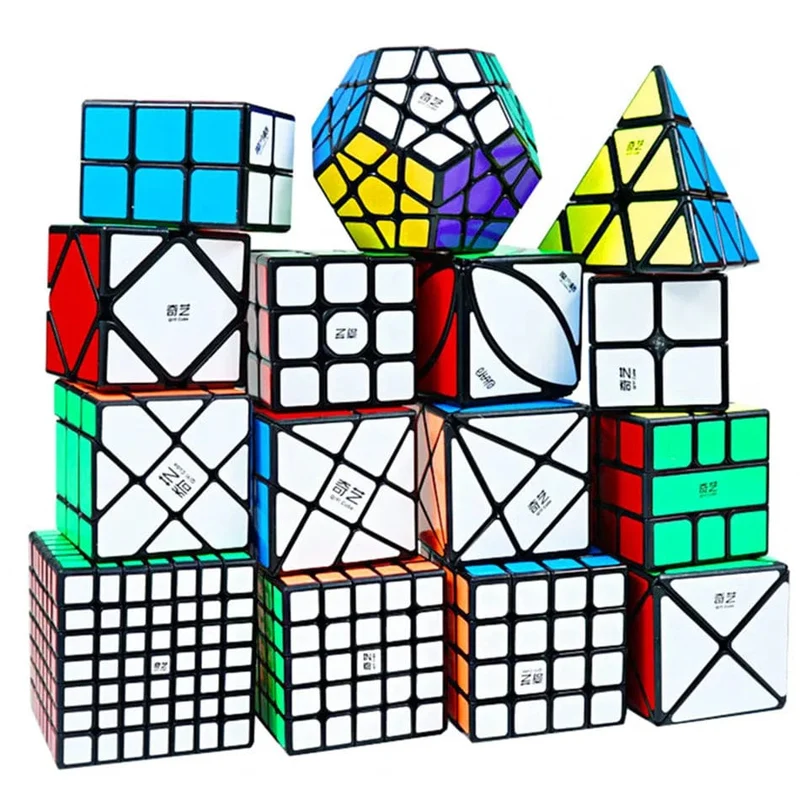 QIYI 3x3x3 4x4x4 5x5x5 Geschwindigkeit Magic Cube Puzzle Schwarz Aufkleber magic Cube Bildung Learnning Cubo Magico Spielzeug Kinder Kinder