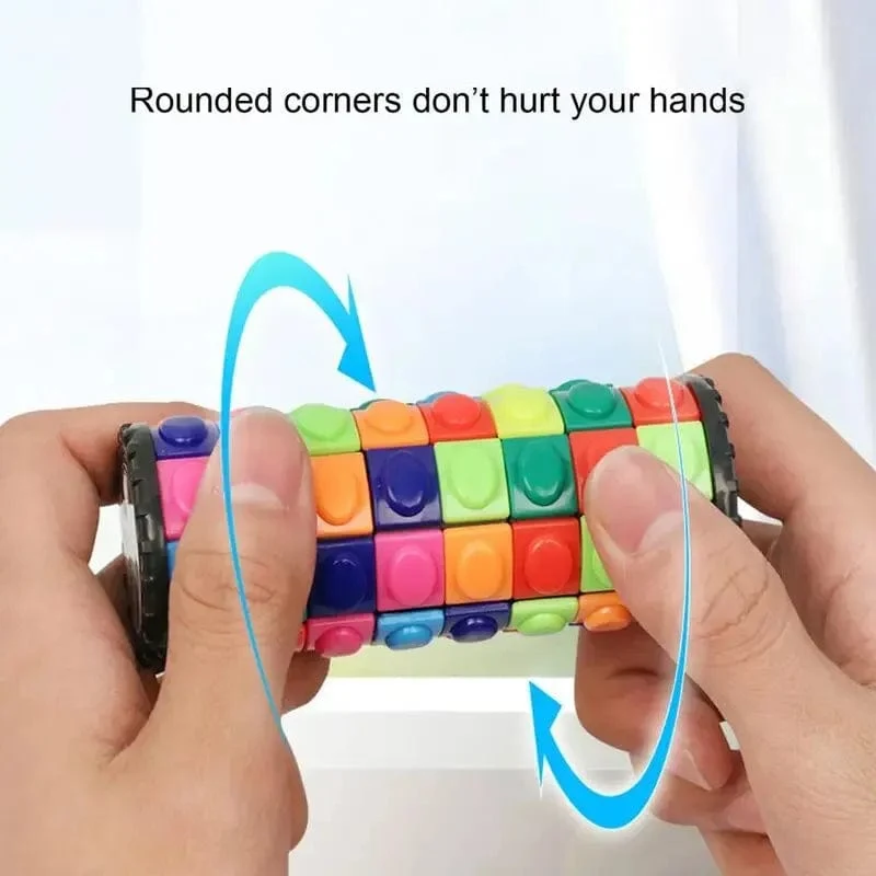 Würfelförmiger 3D-Zauberturm in Maisform: Entwickeln Sie Intelligenz mit Rubik's Cube Dekompressionsspielzeug DIY Zylindrisches Puzzle