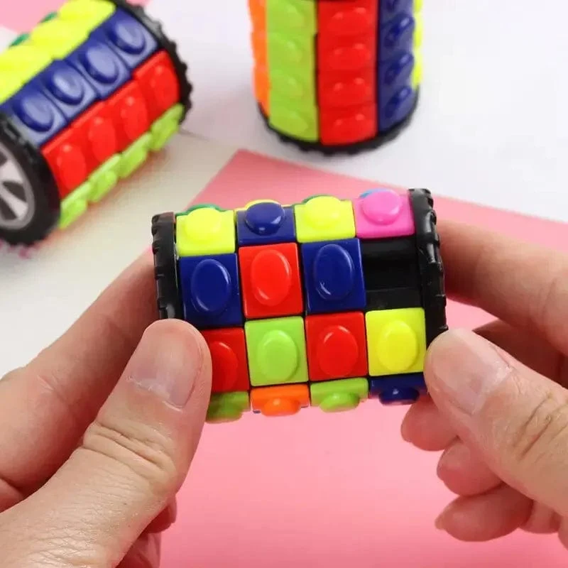 Würfelförmiger 3D-Zauberturm in Maisform: Entwickeln Sie Intelligenz mit Rubik's Cube Dekompressionsspielzeug DIY Zylindrisches Puzzle