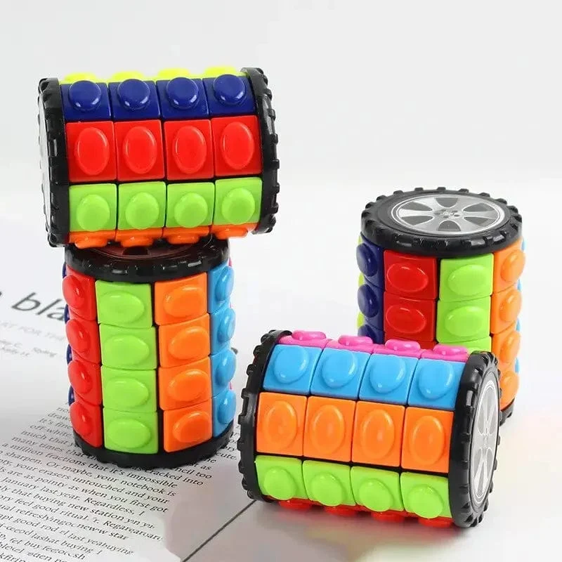 Würfelförmiger 3D-Zauberturm in Maisform: Entwickeln Sie Intelligenz mit Rubik's Cube Dekompressionsspielzeug DIY Zylindrisches Puzzle