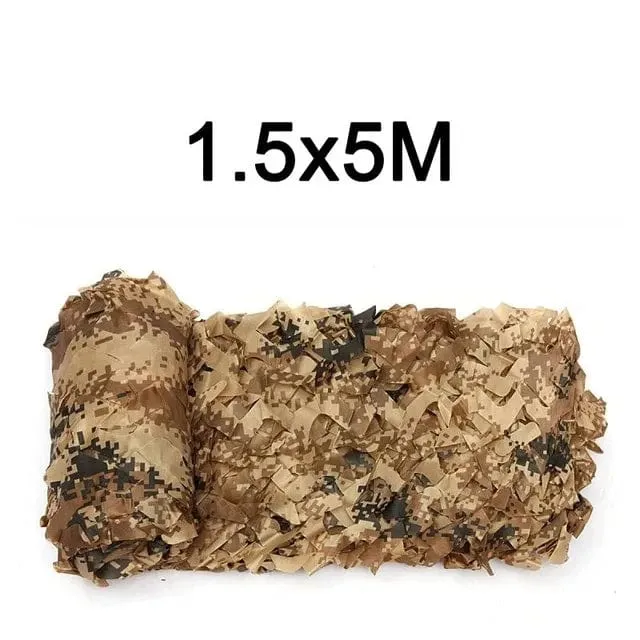 Tarnnetz 1.5 m * 2 3 4 5 6 8 10 m breit Camouflage Net Dekoration Camping Shooting Sonnenschutz Party Wüstenzaun Jagd Ente Hirsch